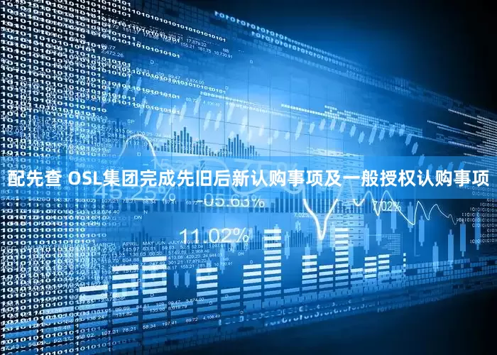 配先查 OSL集团完成先旧后新认购事项及一般授权认购事项