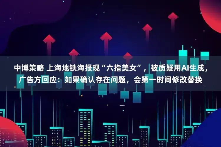 中博策略 上海地铁海报现“六指美女”，被质疑用AI生成，广告方回应：如果确认存在问题，会第一时间修改替换